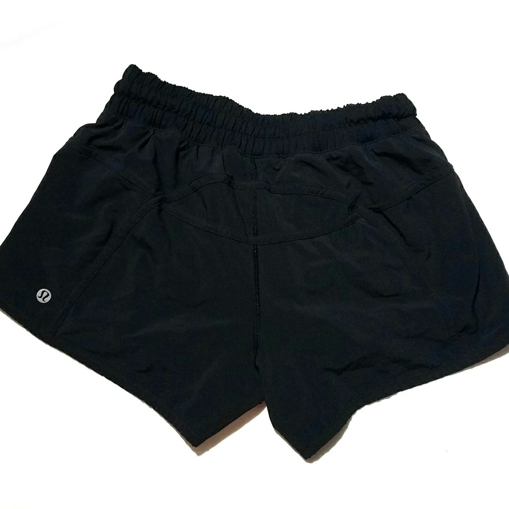 Lululemon black running shorts size 6